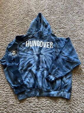 Barstool Hungover Tie-Dye Blue Pullover Hoodie woman’s